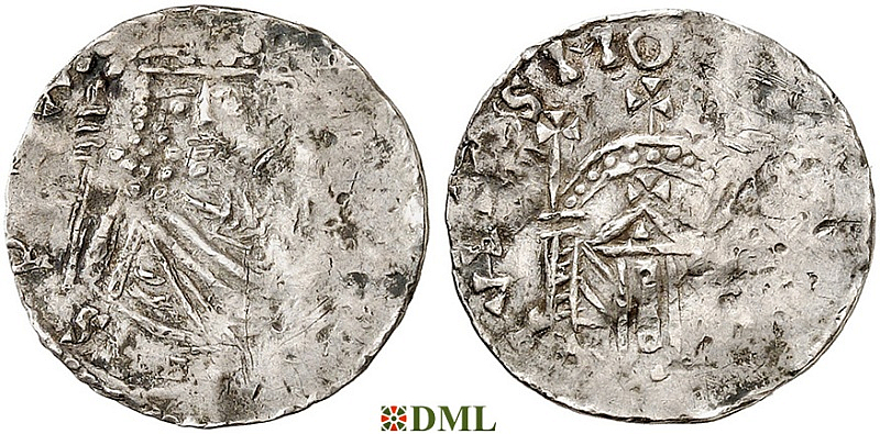 Денарий, Германия, Франкония, Heinrich II (1002-1024), м.д. Mainz, Dbg. 788