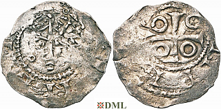 Денарий, Германия, Нижняя Лотарингия, Heinrich IV (1056-1106), м.д. Tiel, Ilisch 2000, 3.25