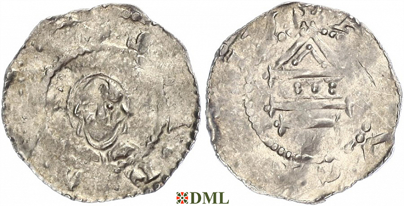Денарий, Германия, Швабия, Anonymous bishop, м.д. Augsburg, Hahn 1976, 160