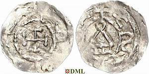 Денарий, Германия, Швабия, Anonymous bishop, м.д. Konstanz, Dbg 1012