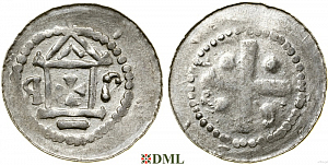 Денарий, Германия, Саксония, Bardo (1031-1051), м.д. Erfurt, Dbg. 878