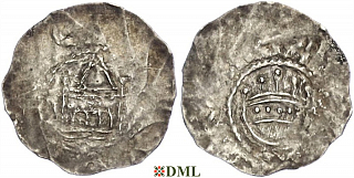 Денарий, Германия, Швабия, Konrad II (1024-1039), м.д. Zurich, Dbg. 1263