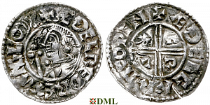 Денарий, Англия, Æthelred II (978-1016), м.д. Winchester, монетарий Æthelgar, North 770