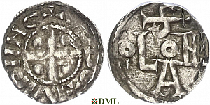 Денарий, Германия, Саксония, Anonymous bishop, м.д. Soest, Dbg. 