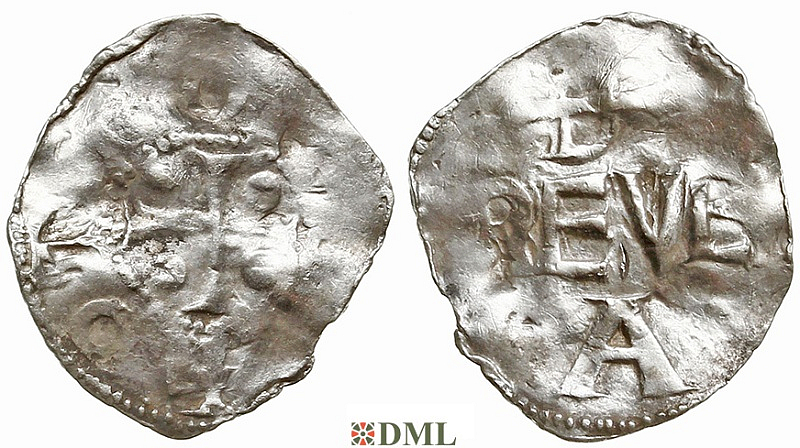 Денарий, Германия, Верхняя Лотарингия, Otto III (983-1002), м.д. Trier, Dbg. 461