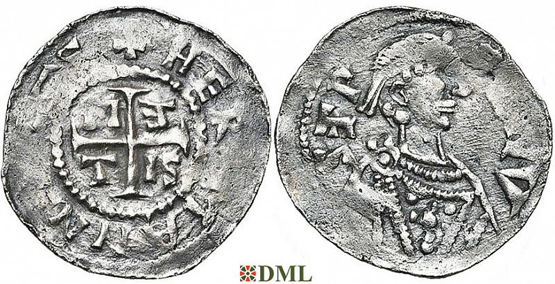 Денарий, Германия, Верхняя Лотарингия, Hermann von Metz (1072-1090), м.д. Metz, Dbg. 42