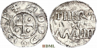 Денарий, Германия, Саксония, Otto III (983-1002), м.д. Dortmund, Dbg. 743
