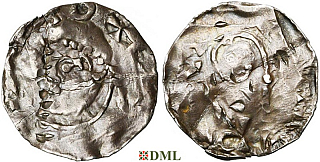 Денарий, Германия, Нижняя Лотарингия, Heinrich II (1014-1024), м.д. Luttich, Ilisch 2014, 34.11