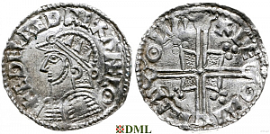 Денарий, Англия, Æthelred II (978-1016), м.д. London, монетарий Leofwine, North 775