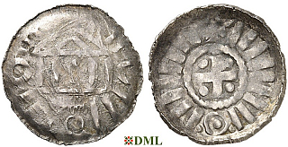 Денарий, Германия, Саксония, Anonymous bishop, м.д. Sachesnpfennig, Kilger 2000, KN 1