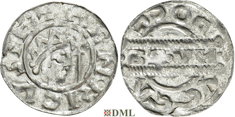 Денарий, Германия, Нижняя Лотарингия, Bruno III (1050-1057), м.д. Dokkum, Ilisch 2000, 21.19