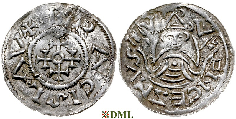 Денарий, Чехия, Богемия, Břetislav I (1034-1055), Šmerda 1996, 145a