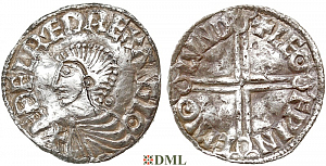 Денарий, Англия, Æthelred II (978-1016), м.д. London, монетарий Leofwine, North 774