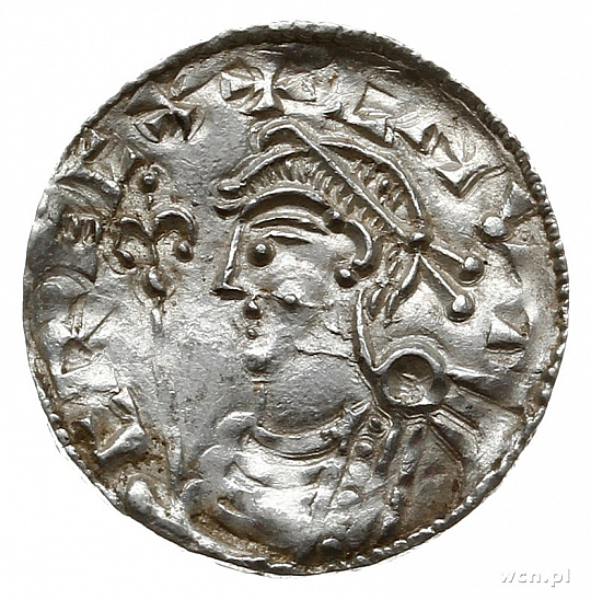 Денарий, Англия, Cnut  (1016-1035), м.д. Chester, монетарий Leofsige, North 790