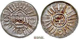Денарий, Германия, Саксония, Anonymous bishop, Sachesnpfennig, Kilger 2000, KN 1