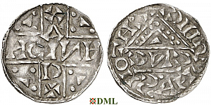 Денарий, Германия, Бавария, Heinrich V (1018-1023), м.д. Salzburg, монетарий CИC, Hahn 1976, 99c3