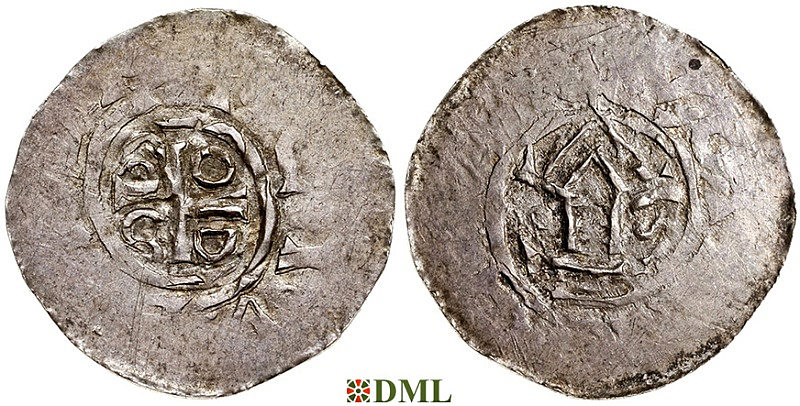 Денарий, Польша, Miecław (1037-1047), м.д. Mazowsze
