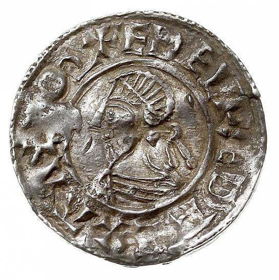 Денарий, Англия, Æthelred II (978-1016), м.д. London, монетарий Godere
