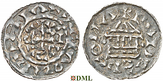 Денарий, Германия, Бавария, Heinrich III (1027-1039) и Konrad II (1024-1039), м.д. Regensburg, Hahn 1976, 34