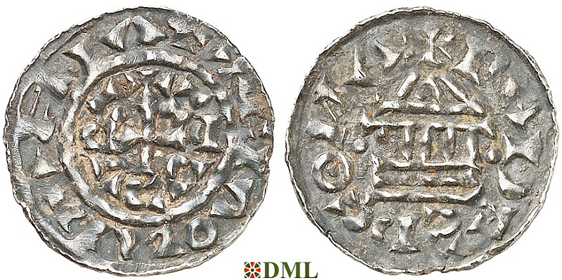 Денарий, Германия, Бавария, Heinrich III (1027-1039) и Konrad II (1024-1039), м.д. Regensburg, Hahn 1976, 34