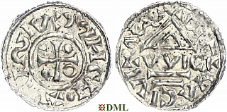 Денарий, Германия, Бавария, Heinrich IV (995-1002), м.д. Regensburg, монетарий WICI, Hahn 1976, 25e1