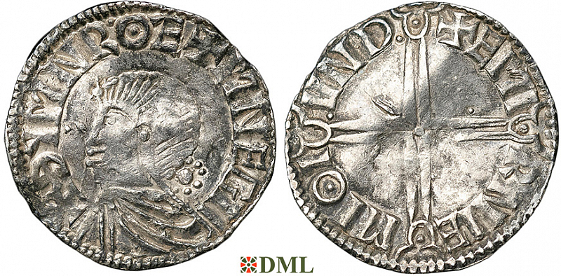 Денарий, Ирландия, Sihtric III (995-1036), м.д. London, монетарий Thymn