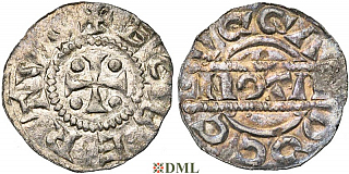 Денарий, Германия, Нижняя Лотарингия, Egbert I (1038-1050) м.д. Dokkum, Ilisch 2000, 21.17