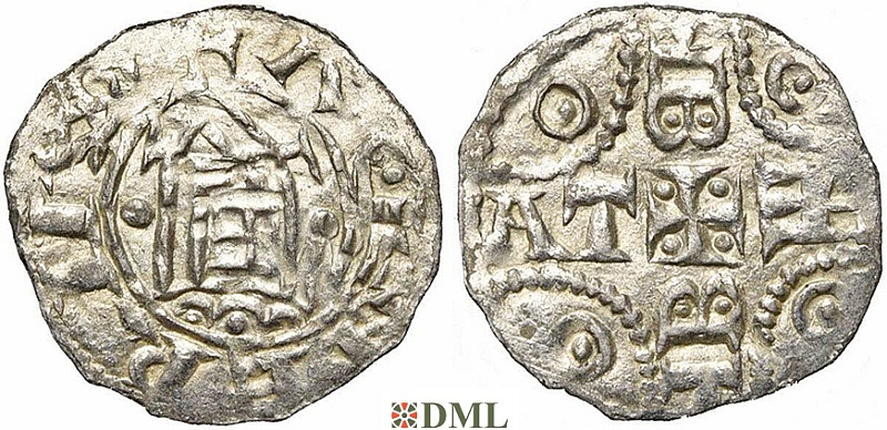 Денарий. Германия, Нижняя Лотарингия, Dirk IV (1039-1049), м.д. Rijnsburg, Ilisch 2000, 11.1