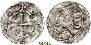 Денарий, Германия, Верхняя Лотарингия, Otto III (983-1002) , м.д. Andernach, Dbg. 434
