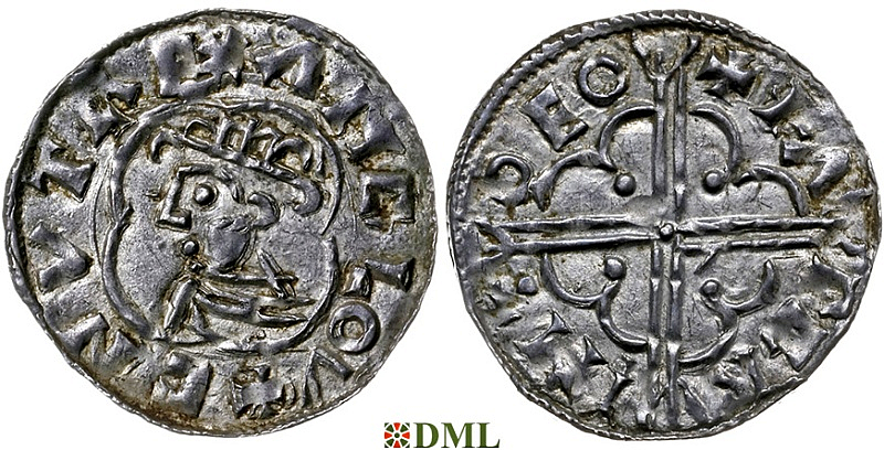 Денарий, Англия, Cnut (1016-1035), м.д. York, монетарий Earngrim, North 781