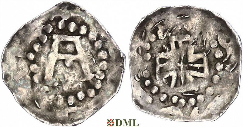 Денарий, Германия, Верхняя Лотарингия, Poppo (1016-1047), м.д. Trier, Dbg. 466