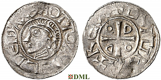 Денарий, Германия, Саксония, Otto III (983-1002), м.д. Goslar, type OAP, Dbg. 1164