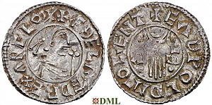 Денарий, Англия, Æthelred II (978-1016), м.д. Canterbury, монетарий Eadwold, North 768