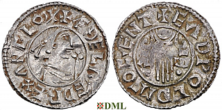 Денарий, Англия, Æthelred II (978-1016), м.д. Canterbury, монетарий Eadwold, North 768