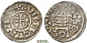 Денарий, Германия, Бавария, Heinrich II (1002-1024), м.д. Salzburg, монетарий CEZO, Hahn 1976, 89a2.1