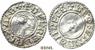 Денарий, Англия, Æthelred II (978-1016), м.д. Chester, монетарий Leofpine, North 777