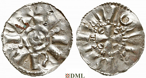 Денарий, Германия, Нижняя Лотарингия, Heinrich II (1002-1024), unknown mints, Ilisch 2000, 20.6