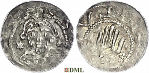Денарий, Германия, Саксония, Adelheid II (1061-1095), м.д. Quedlinburg, Dbg. 1253