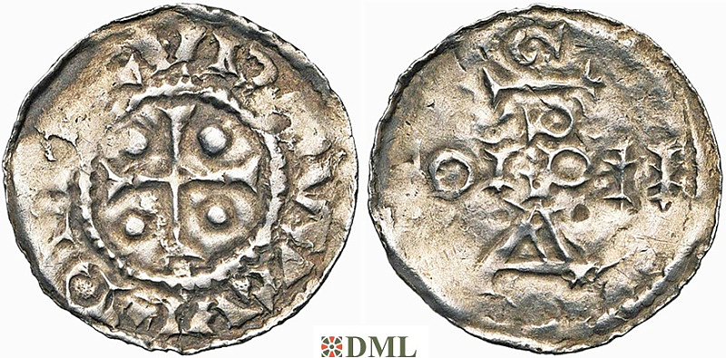 Денарий, Германия, Нижняя Лотарингия, Anonymous bishop, м.д. регион Meuse