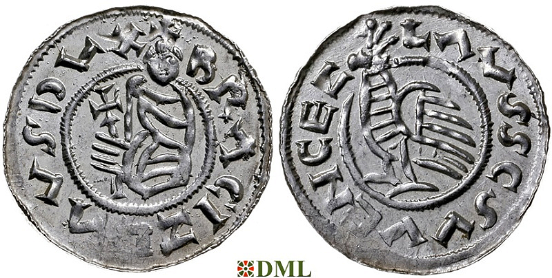 Денарий, Чехия, Богемия, Břetislav I (1034-1055), Šmerda 1996, 148a