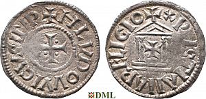 Денье, Каролинги, Louis le Pieux (814-840), Unknown mints, Depeyrot 1179