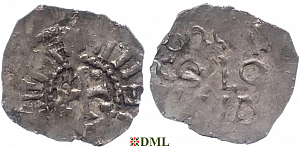 Денарий, Германия, Нижняя Лотарингия, Heinrich II (1002-1024), м.д. Koln, Dbg. 350