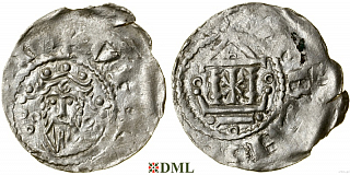Денарий, Германия, Франкония, Heinrich III (1039-1056), м.д. Mainz, Dbg. 793