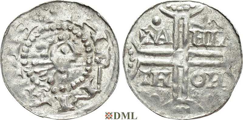Денарий, Германия, Нижняя Лотарингия, Gf. Hermann (1020-1051), м.д. Emden, Dbg. 772