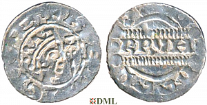 Денарий, Германия, Нижняя Лотарингия, Bruno III (1050-1057), м.д. Dokkum, Ilisch 2000, 21.19