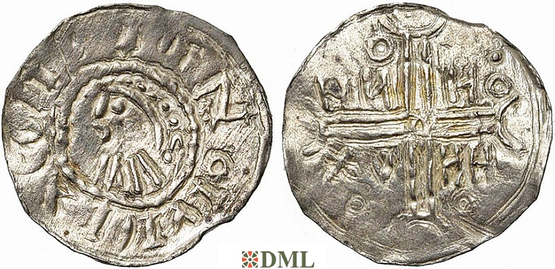 Денарий, Германия, Нижняя Лотарингия, Gf. Hermann (1020-1051), м.д. Emden