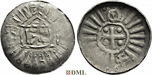 Денарий, Германия, Саксония, Anonymous bishop, Sachesnpfennig, Kilger 2000, KN 1