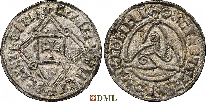 Денарий, Дания, Hardeknut (1035-1042), м.д. Roskilde, Hbg. 33