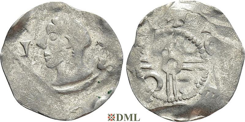 Денарий, Германия, Нижняя Лотарингия, Albert II (1031-1063), м.д. Dinant, Ilisch 2014, 30.7