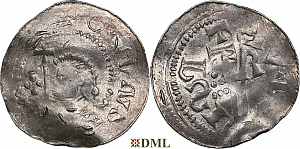 Денарий, Германия, Саксония, Adalbert (1043-1072), м.д. Bremen, Dbg. 1777